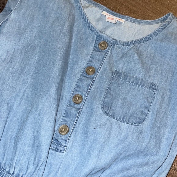 Cat & Jack S 6/6x soft denim chambray romper pantsuit. VGUC. - Picture 3 of 3